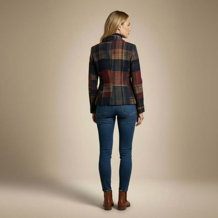 AMELIA | PLAID MID-SEASON JACKET