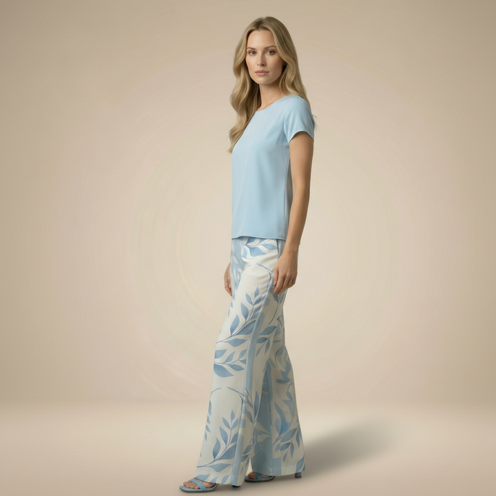 SERENA | COTTON BLEND FLORAL TWO-PIECE SET