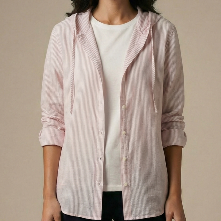 CAMILLE | LIGHTWEIGHT HOODED BLOUSE