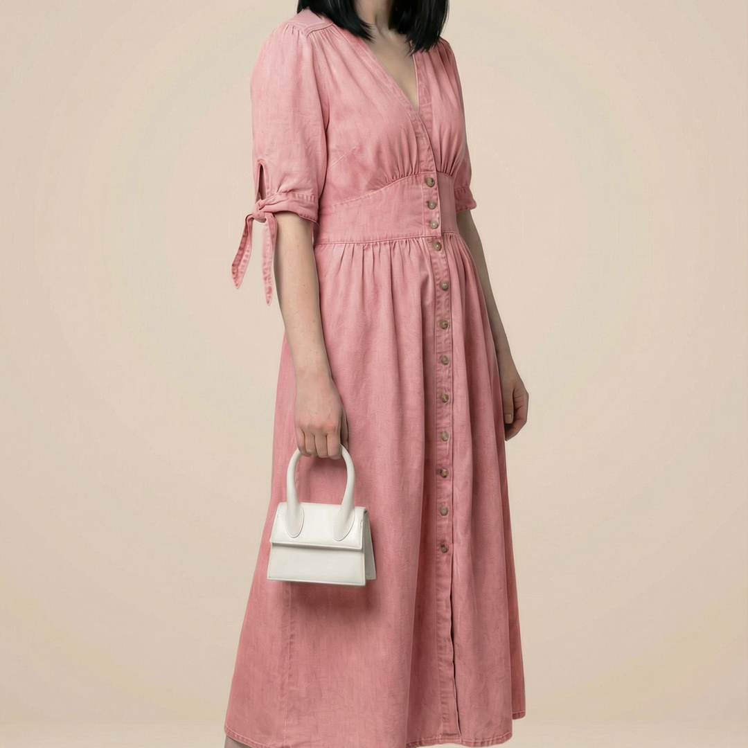 AURELIA |  V-NECK MIDI DRESS