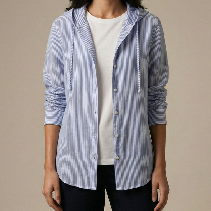CAMILLE | LIGHTWEIGHT HOODED BLOUSE