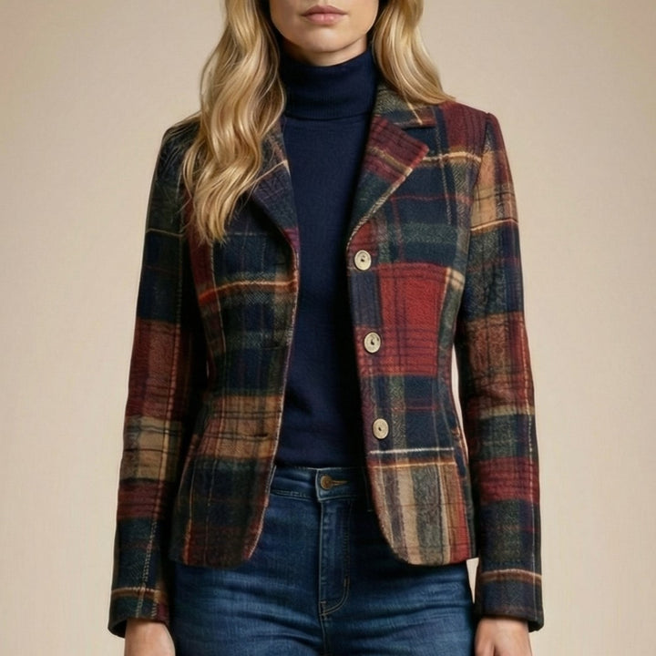 AMELIA | PLAID MID-SEASON JACKET