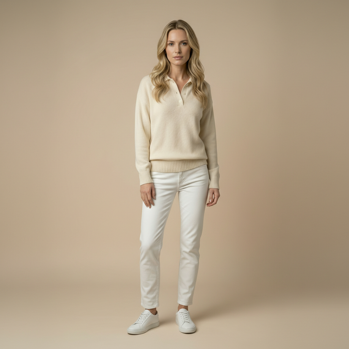 CHARLINE | SOFT KNIT COLLARED JUMPER