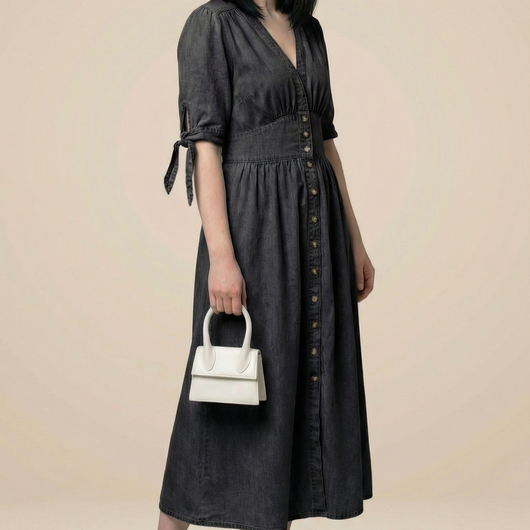 AURELIA |  V-NECK MIDI DRESS