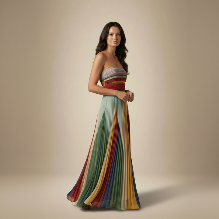 ELENA | FLOWING MIDI DRESS WITH RELAXED SILHOUETTE