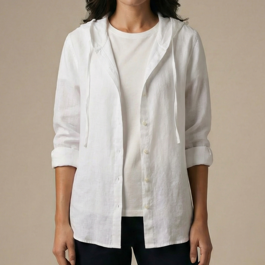 CAMILLE | LIGHTWEIGHT HOODED BLOUSE