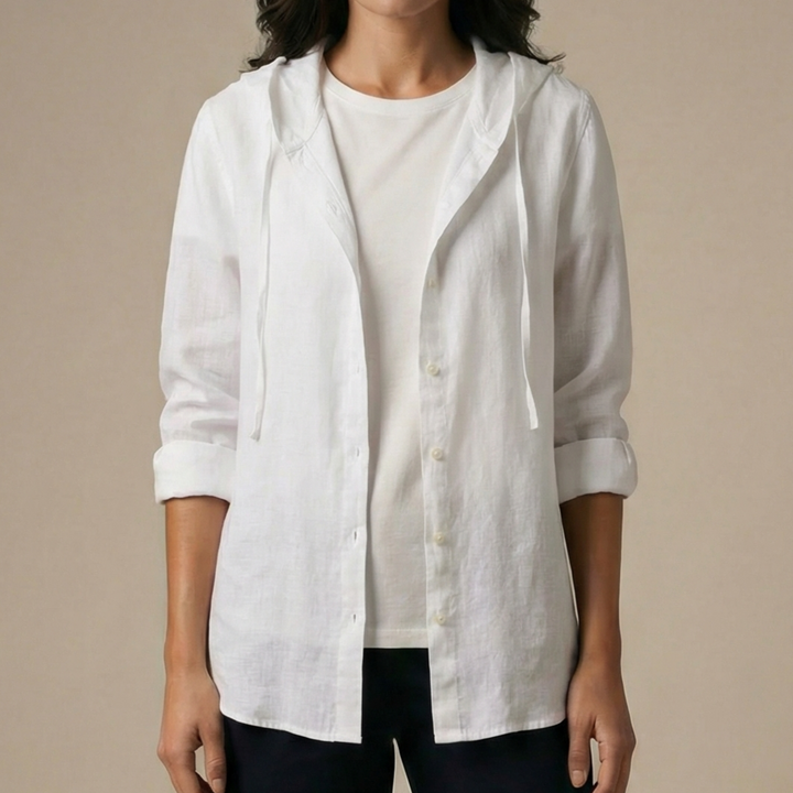 CAMILLE | LIGHTWEIGHT HOODED BLOUSE