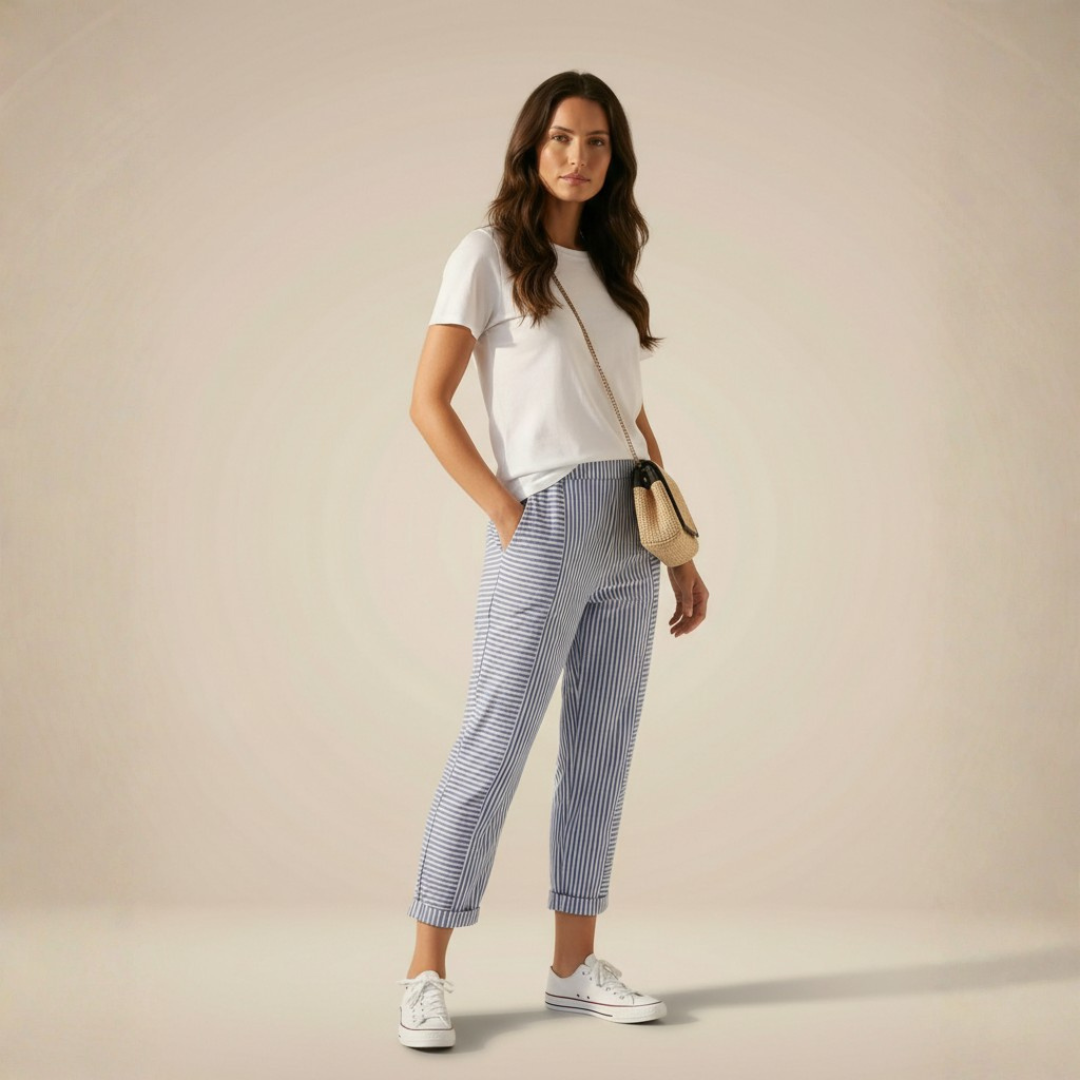 ANNALISA | STRIPED TROUSERS