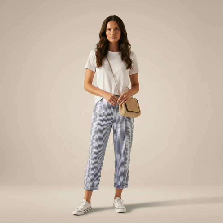 ANNALISA | STRIPED TROUSERS