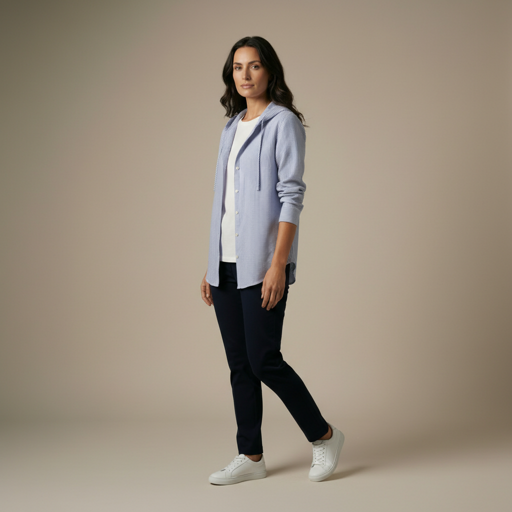 CAMILLE | LIGHTWEIGHT HOODED BLOUSE