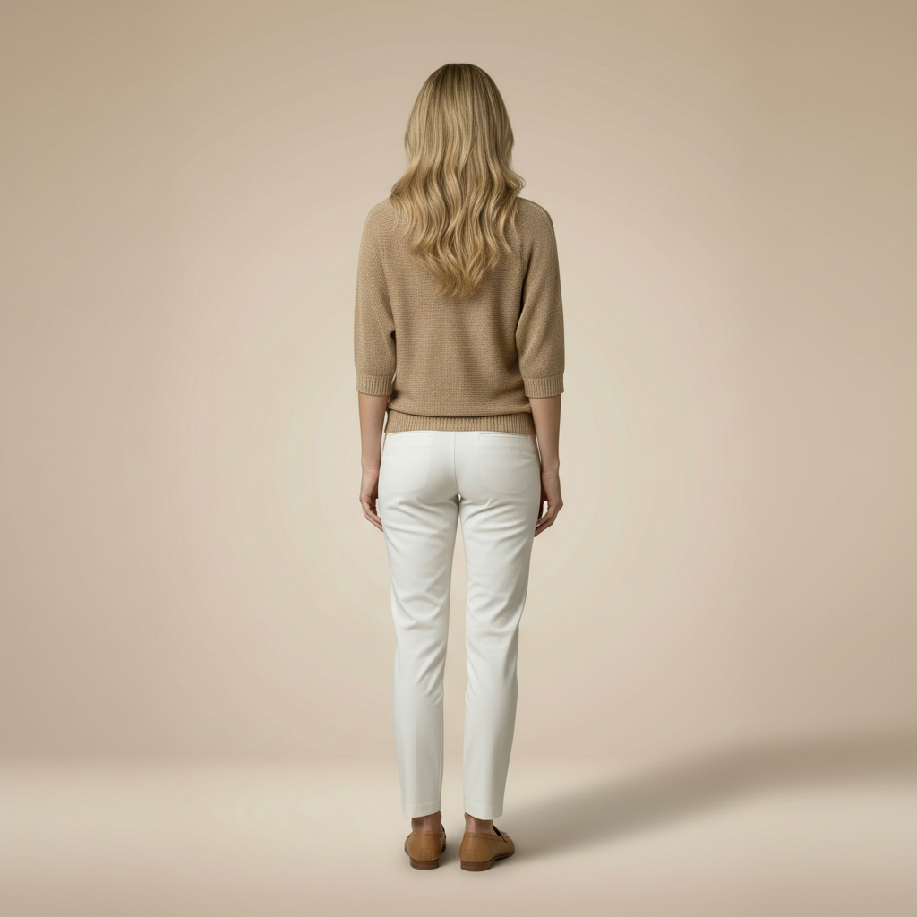 ELARA | RELAXED HALF-SLEEVE KNIT SWEATER