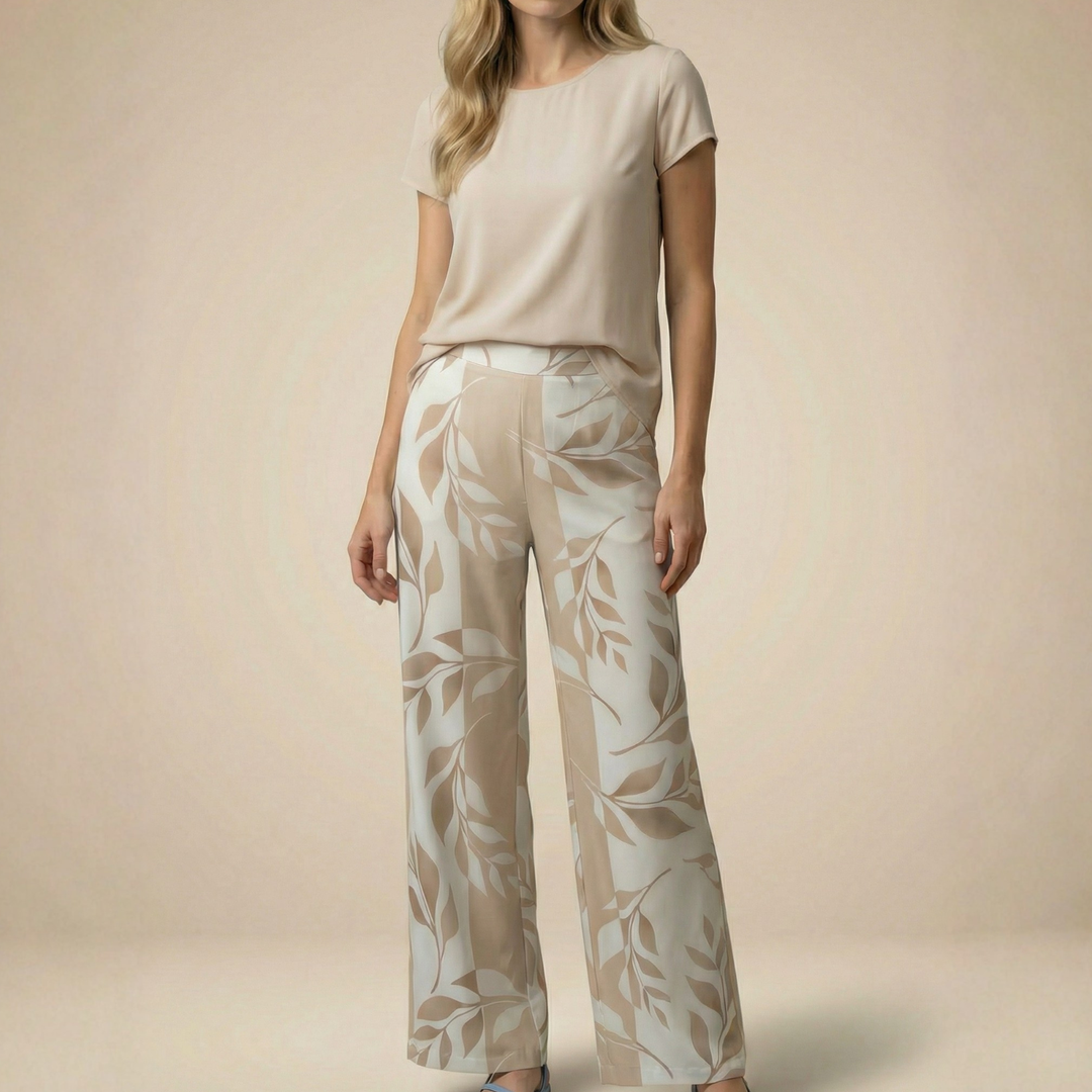 SERENA | COTTON BLEND FLORAL TWO-PIECE SET