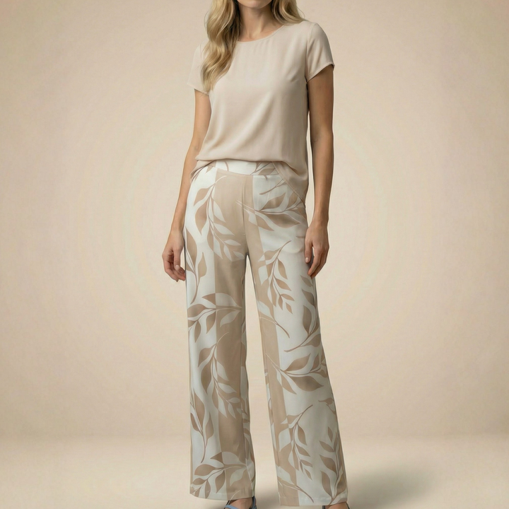 SERENA | COTTON BLEND FLORAL TWO-PIECE SET