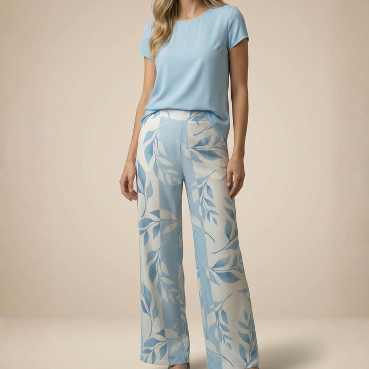 SERENA | COTTON BLEND FLORAL TWO-PIECE SET