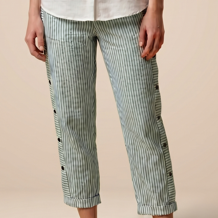 ISLA-STRIPED TROUSERS