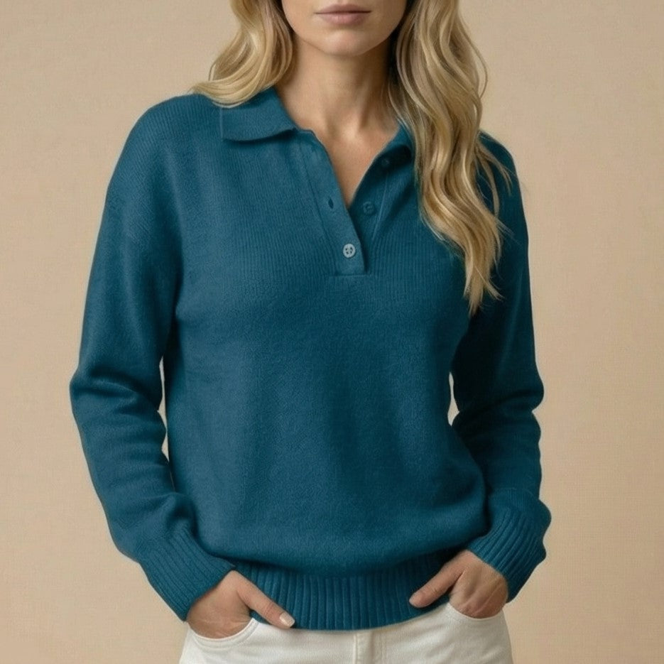 CHARLINE | SOFT KNIT COLLARED JUMPER