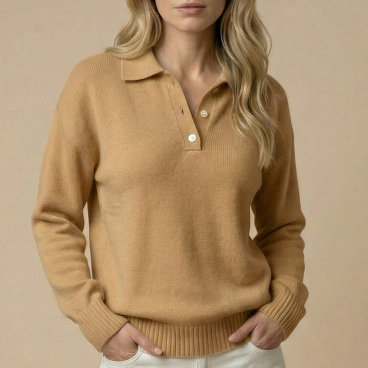 CHARLINE | SOFT KNIT COLLARED JUMPER