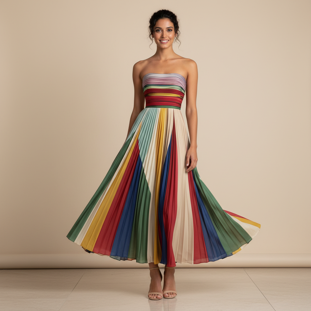 ELENA | FLOWING MIDI DRESS WITH RELAXED SILHOUETTE