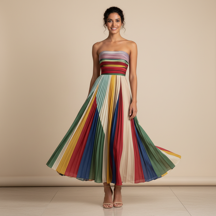 ELENA | FLOWING MIDI DRESS WITH RELAXED SILHOUETTE